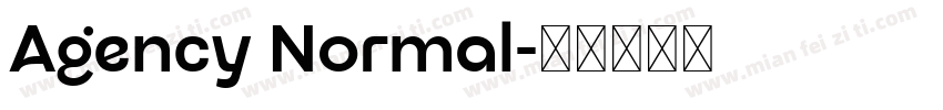 Agency Normal字体转换